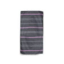 Cacala Pestemal Turkish Bath Striped Towels X Cotton Black
