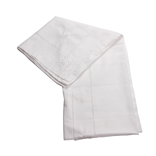 Queenie® - 1 Pc Embroidered Hemstitch Cotton Linen Table Cloth ...